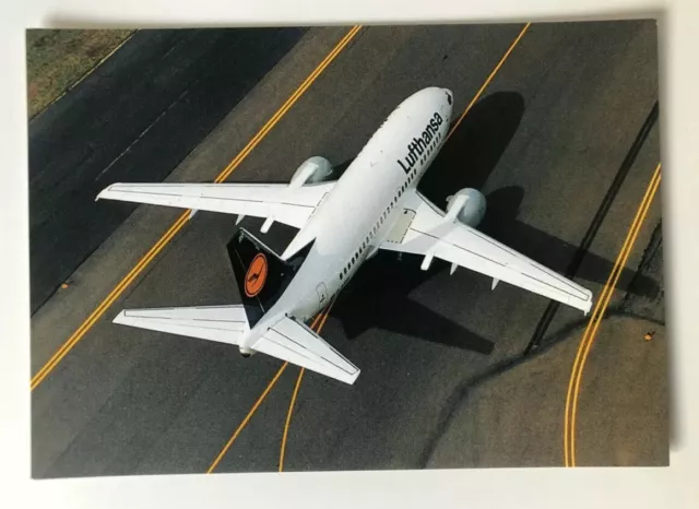Boeing 737 500 Lufthansa Carte Postale Aviation Postcard Années 90 avion