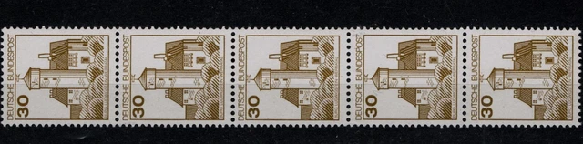BRD Fünferstreifen Mi. - Nr. 914 A I u R postfrisch mit rückseitiger Nummer