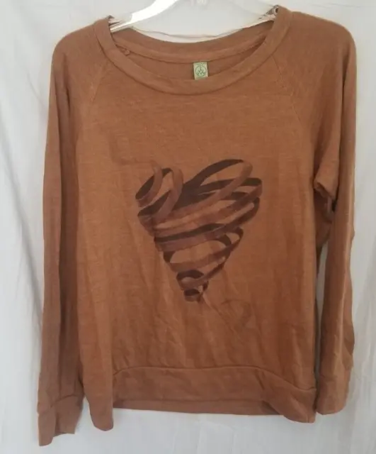 Alternative Earth Womens Long Sleeve Shirt Medium - M Brown