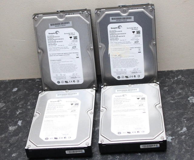 4 x Seagate Barracuda 250GB Hard Drive's 3.5" SATA 7200RPM ST3250620AS UNTESTED