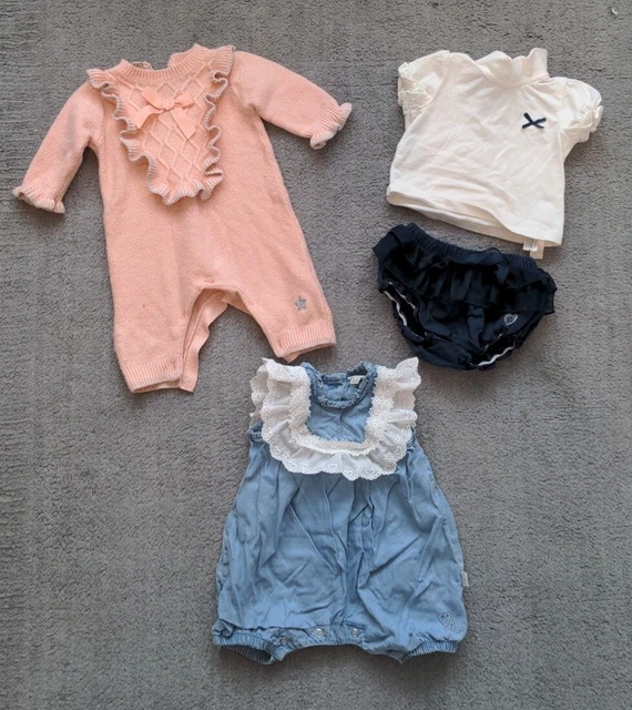 Pacchetto River Island bambine 0-3 mesi vestiti abiti set tufferitore