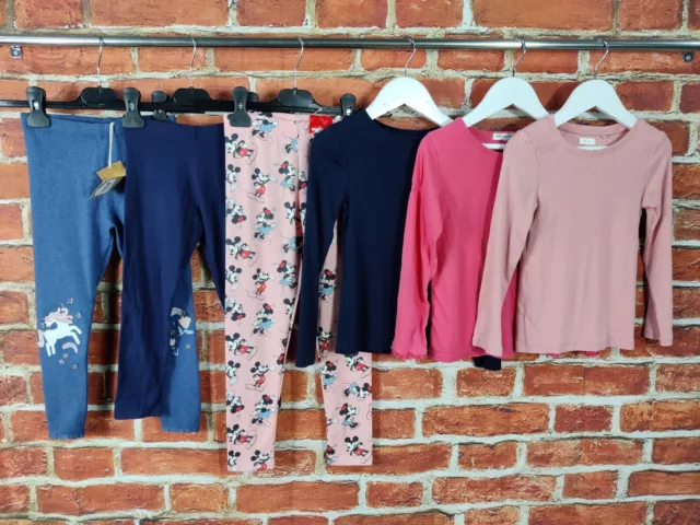 GIRLS BUNDLE AGE 5-6 YEARS NEXT M&S etc LEGGINGS TOP T-SHIRT DISNEY KIDS 116CM