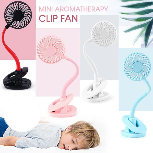 Foldable Fan Car Seat Clip Fan USB Charging Mute Desktop Fan Summer Cooling Fans