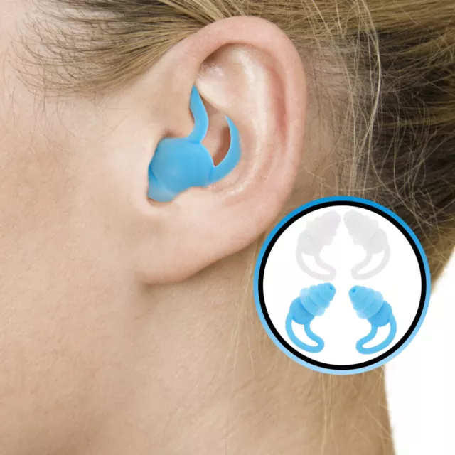 2 paia di tappi per orecchie prevenzione rumore in silicone auricolari da bagno tappi per orecchie moto