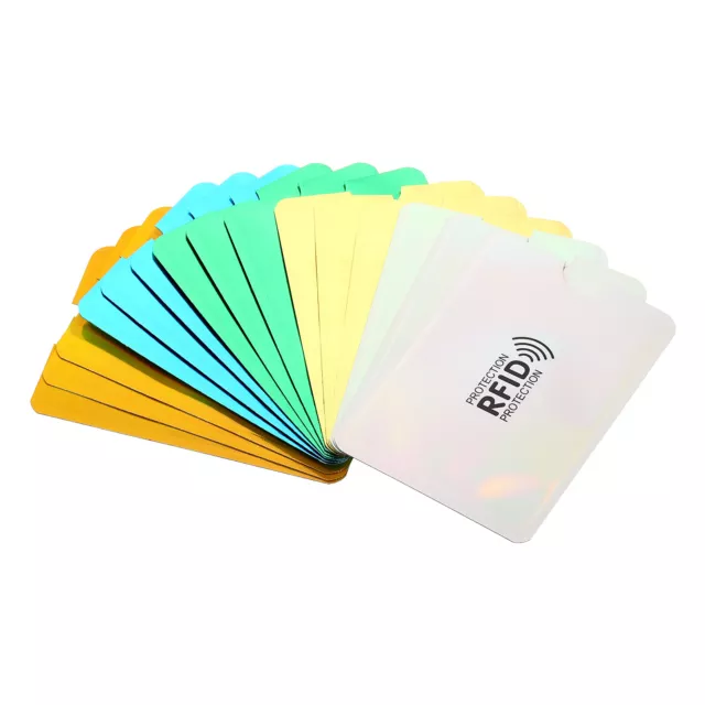 25Pcs RFID Blocking Sleeves Identity Theft Credit Cards Protector Holders 2Color