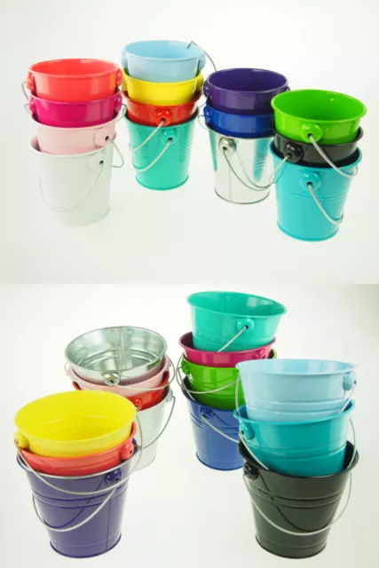Large XL Metal Sand Water Paint Pails Buckets Party Favor Wedding Baby Shower