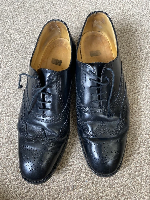 MEN S DM ONDAS Real Leather Black Smart Work Occasion Brogues Shoes UK Size 9 29.99 PicClick UK