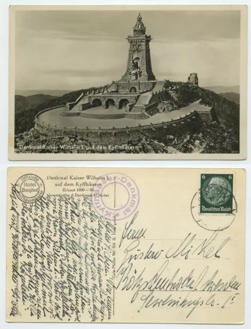 111899 - monument to Emperor Wilhelm I on the Kyffhäuser - postcard, run