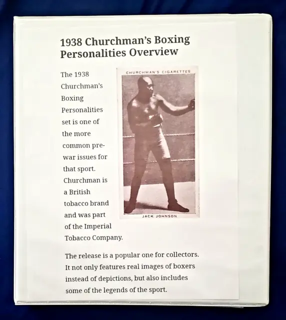 1938 CHURCHMAN BOXING PERSONALITIES *MASTER SET of 50* GD/VG/EX/NM - NO CREASES!