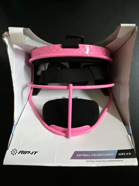 Rip-It Play Ball T-Ball Level Softball Coach Pitch Fielder's Mask Ages 4-8 Pink