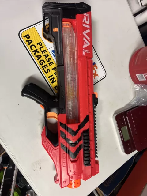 Nerf Rival MXV-1200 Motorized Red Blaster With Magazine.  Working.