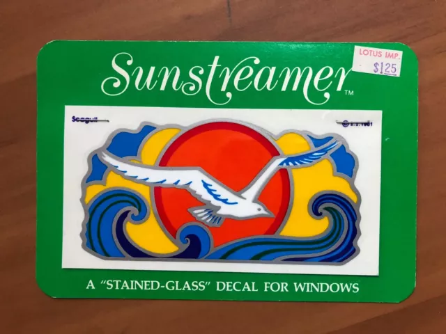 Vintage 1981 Seagull Sunstreamer "Stained-Glass Decal for Windows"