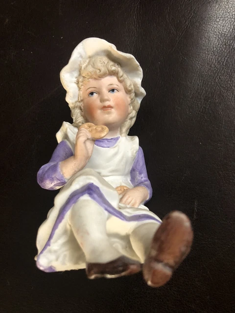POUPEE BISCUIT MINIATURE TETE BRAS ET JAMBES ARTICULES BISQUE DOLL