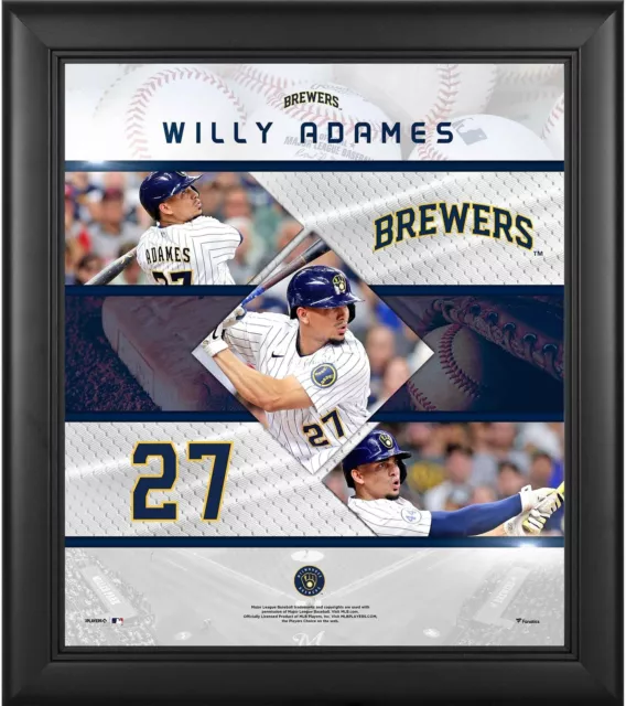 Willy Adames Milwaukee Brewers Framed 15" x 17" Stitched Stars Collage