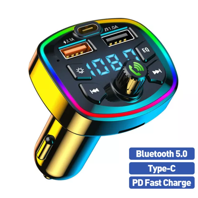 KFZ Auto Bluetooth FM Transmitter MP3 Musik Player Sender AUX Freisprechanlage