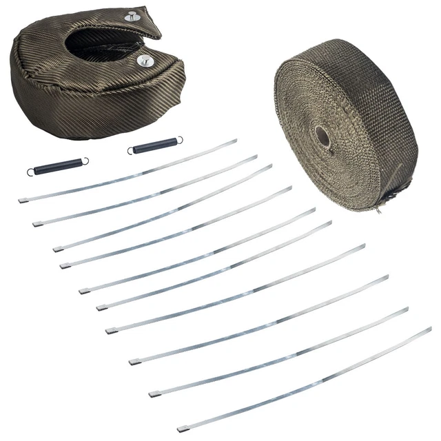 Couverture bouclier thermique T4 Turbo mise d'enveloppe d'échappement 2 ''50FT