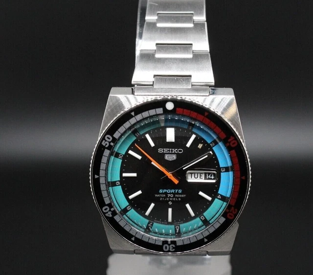 Seiko Regatta 5 Sport Diver Automatic 6119-6053 21 Jewels Black Water 70 Resist