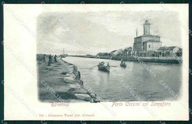 Ravenna Città Porto Corsini col Semaforo Alterocca 705 Alinari cartolina RT0603