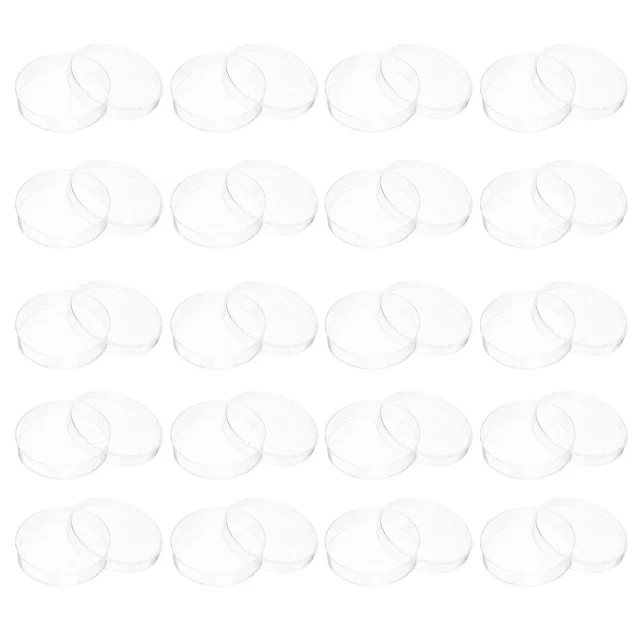 60 Pcs Cultivation Plate Petri Dish Clear Equipment