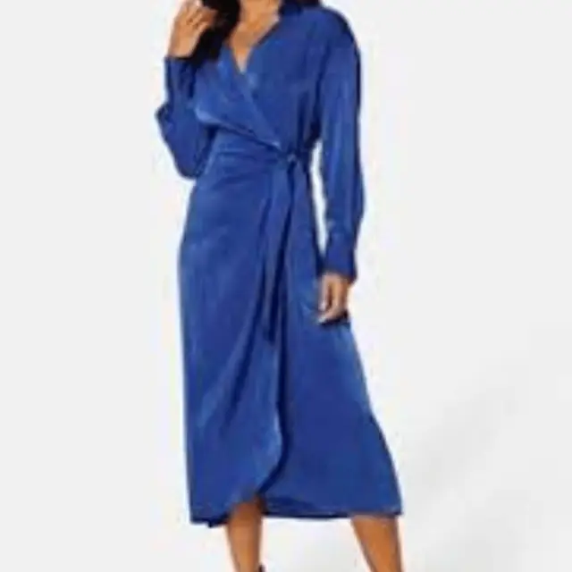Alp N Rock Women Size XL NEW Maya Wrap Dress Blue Midi Long Sleeve Tags Attached