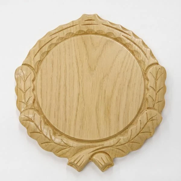 Placa de Jabalí Tallado Roble Claro AF14cm Tablero Keiler Gewaffbrett