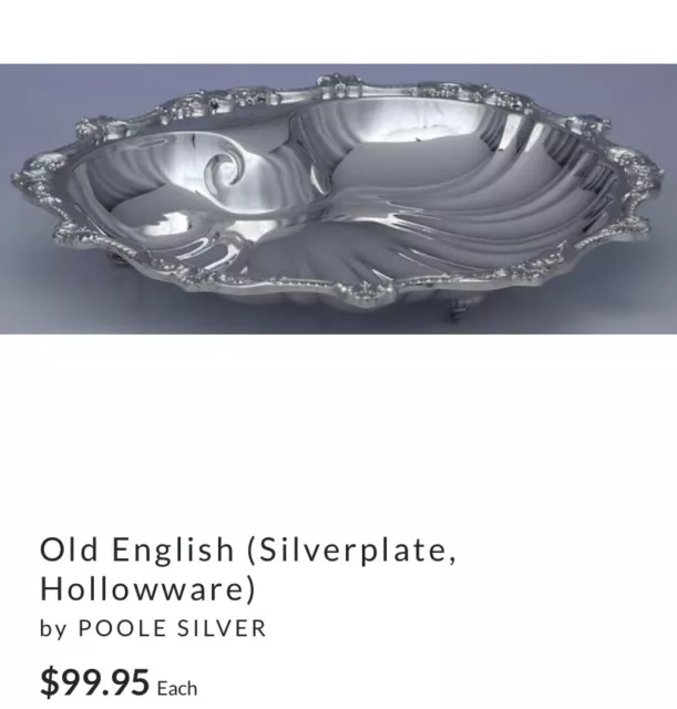 old english silver plate hollowware by poole