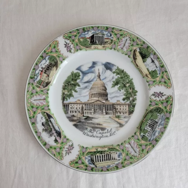 Vintage Plate The Capitol Washington DC Collector Souvenir-USA-Love Of Country