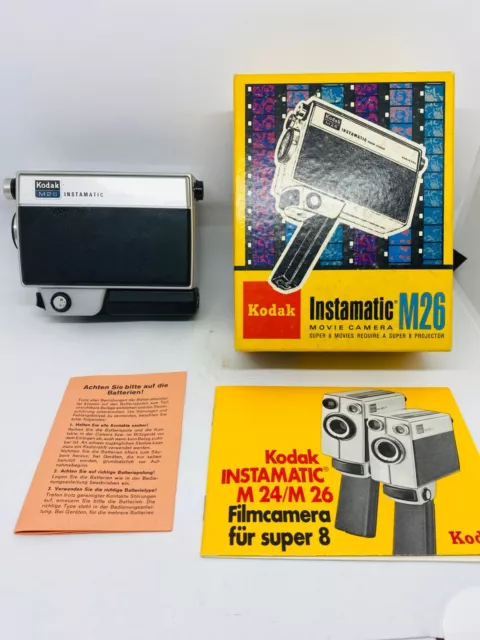 KODAK Instamatic M26 Movie Camera Super-8 Filmkamera wie neu im Originalkarton