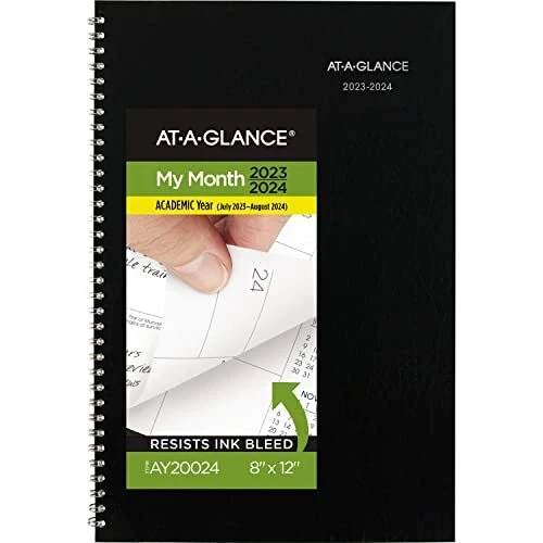 AT-A-GLANCE 2023-2024 PLANNER, Monthly Academic, 8" x 12", Large