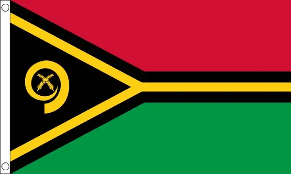 Cortina ataúd bandera nacional de 8 ft x 5 ft Vanuatu con envío rápido