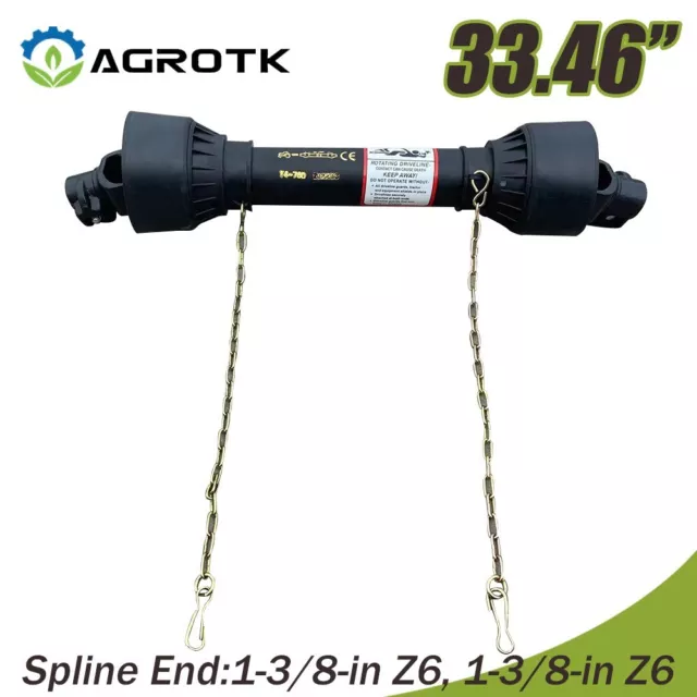 27.55"~33.46" Series 4 Tractor PTO Drive Shaft 6 Spline End Rotary Cutter