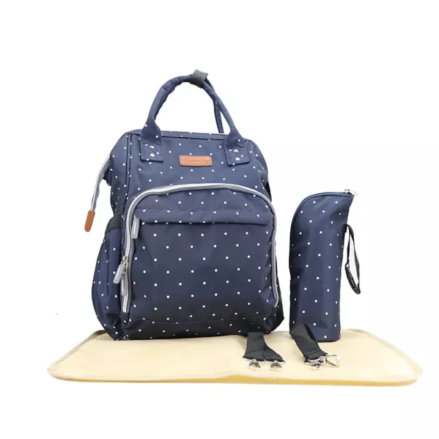 Mommy Baby Diaper Bag Backpack Large Nabby Changing Bag Navy Blue