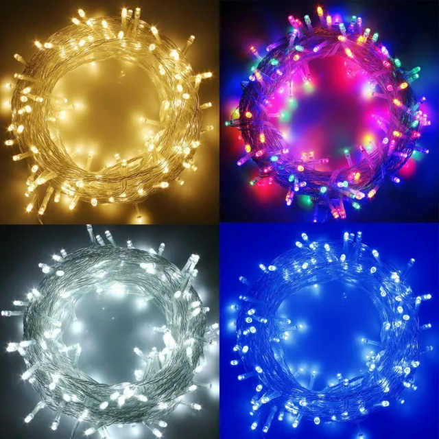 Waterproof Fairy Lights 20-1000 LED Clear Wire for Christmas Tree Outdoor Party 2