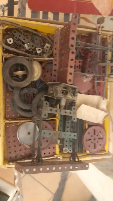 Boîte Complémentaire Meccano N°3, Année 1959 - Incomplète, Occasion, Pièces Vintage