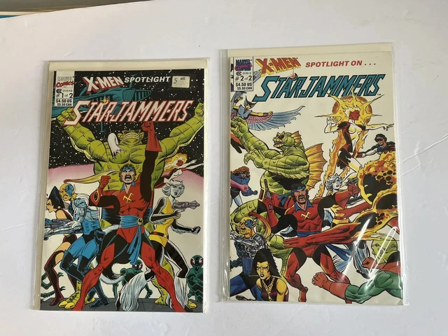 X-Men Spotlight On Starjammers Comic Book #1 And #2 Marvel Comics 1990 lot Of 2
