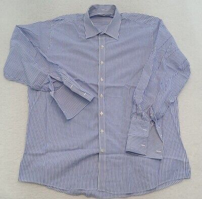 J. Hilburn By Tessitura Monti Mens XXL Dress Shirt L/S Stripe Button Down Cotton
