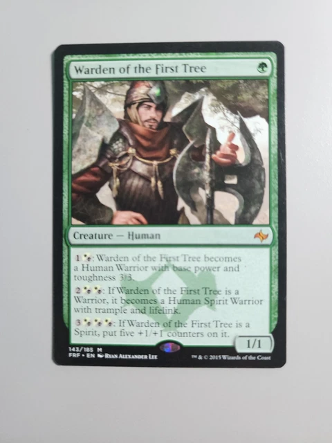Warden of the First Tree 1x FOIL FRF MTG Fate Reforged Mythic MINT green Warden of the First Tree 1x FOIL FRF MTG Fate Reforged Mythic MINT green