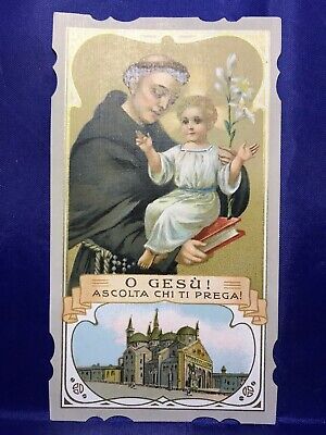 Santino Holy Card S. Antonio De Padua Curia Episcopal Por Padova 1911