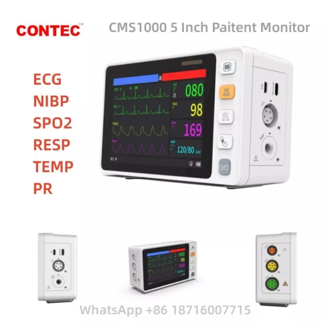 CONTEC CMS1000 Handheld Patient Monitor ICU Vital Signs Monitor 6 Parameters 5''