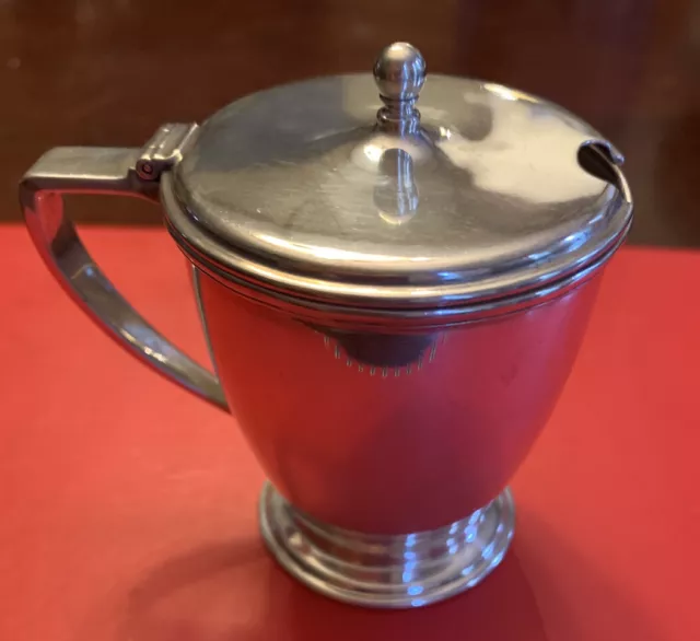 TIFFANY & Co Sterling SILVER MUSTARD POT ORIGINAL LENOX LINER ANTIQUE Monogram O