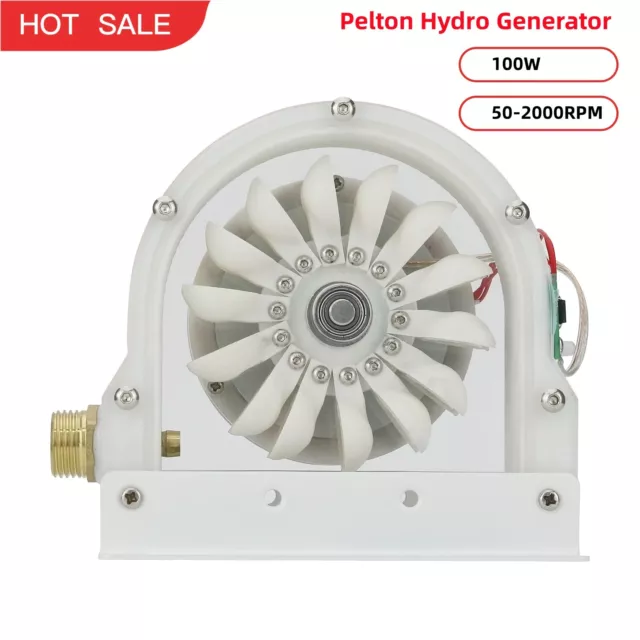 100W 50-2000RPM Pelton Hydro Generator Impulse Hydroelectric Generator