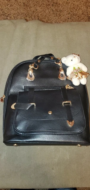 Converts from Purse to Backpack Black Gold