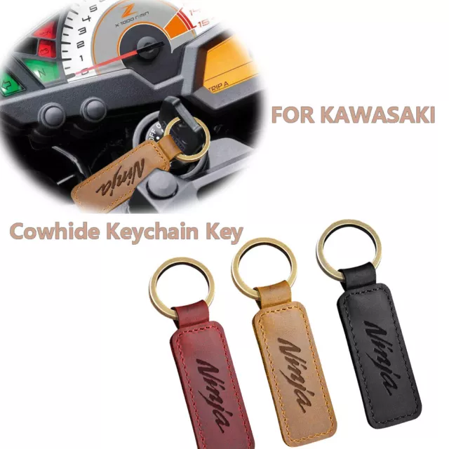 For Kawasaki Ninja 1000sx Zx6r Zx10r Ninja 650 400 1000 Motorcycle  Accessories Key Cover Case Shell & Embroidery Badge Keyring