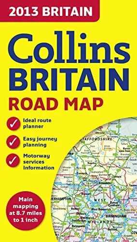 2013 Collins Map of Britain (Road Map) Book The Cheap Fast Free Post