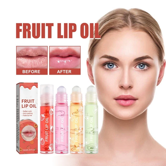 Aceite hidratante hidratante transparente brillo labial antisecante para labios de fruta.