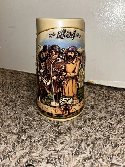 Miller Beer Stein Mug Birth of a Nation Fourth in Series 1804 Lewis & Clark