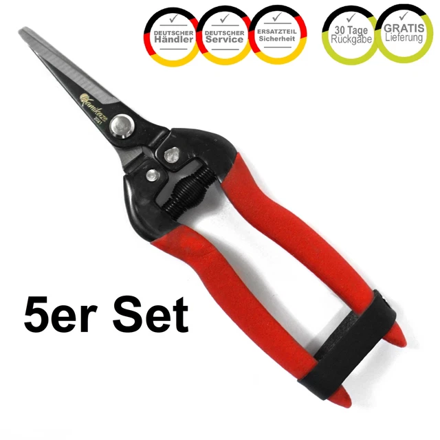 Profi 5er Set Lese Ernte Wein Reb Garten Schere für Wein Obst Lese kurze Klinge