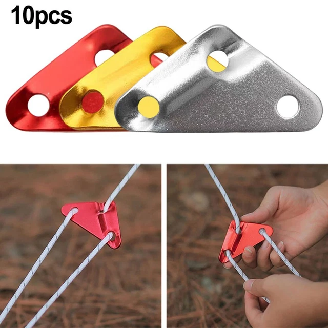 Lot De 10 Tendeurs De Corde Pour Tente - Boucles à Ressort En Acier, Élastiques, Pour Camping Et Vent Fort