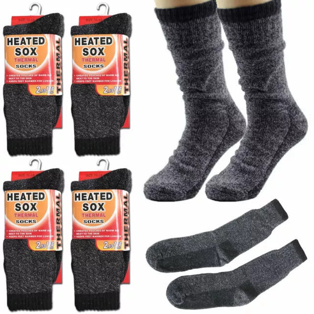 4 Pares Hombre Térmico Térmicas Calcetines Invierno Sox Cálido Resistente Botas