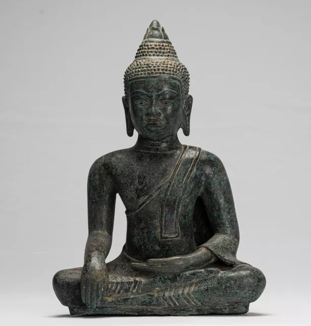 Ancien Khmer Style Bronze Enlightenment Angkor Wat Statue de Bouddha - 40cm/16 "
